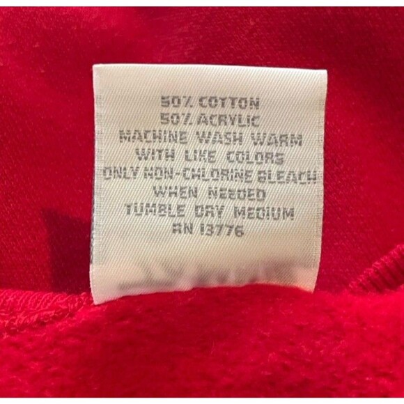 Hanes Her Way Christmas Sweatshirt Pullover Red Vintage Holiday Festive Shirt - Picture 12 of 12